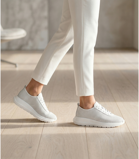 White perforated sneakers 2532