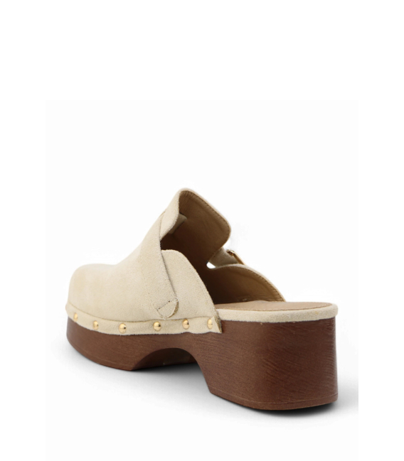 Beige women's slippers