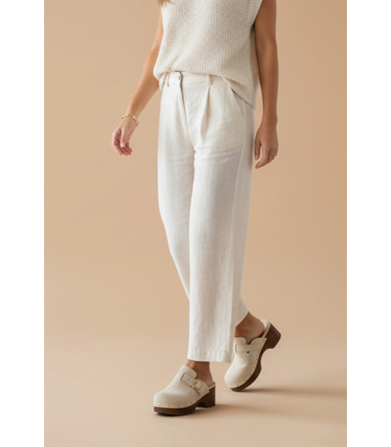 Beige women's slippers