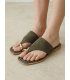  Women's suede green slippers
