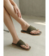  Women's suede green slippers