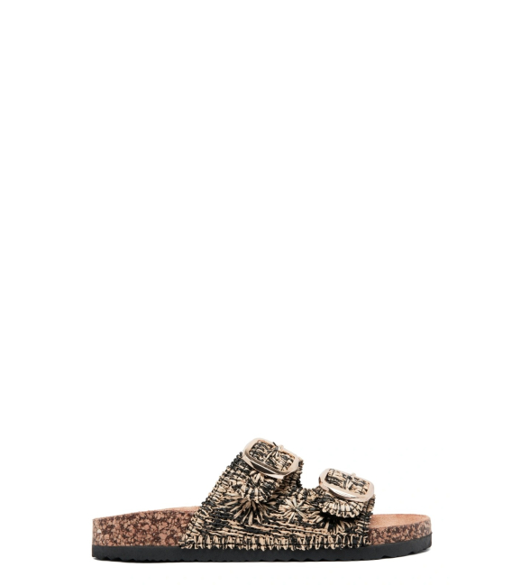 Black and white flip-flops