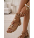 Women's cinnamon lace-up sandals