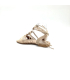 Women's beige lace-up sandals