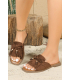 Comfortable summer slippers with tassels