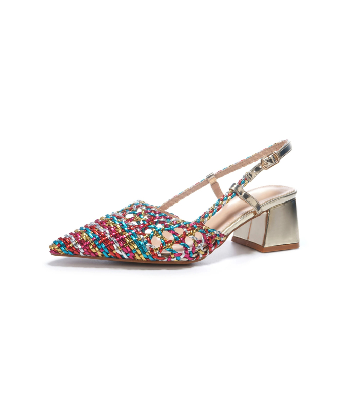 Women's colorful heeled sandals