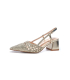 Women's gold heeled sandals