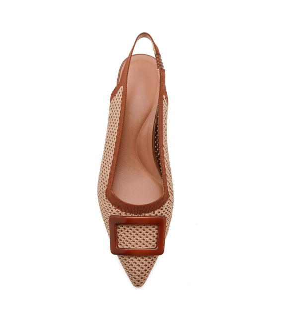 Women's perforated cinnamon sandals