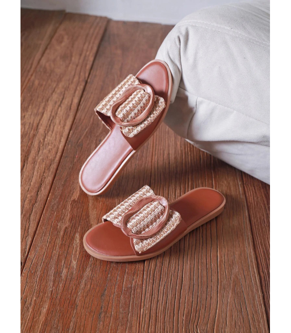 Women's elegant slippers camel