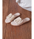 Women's elegant beige slippers