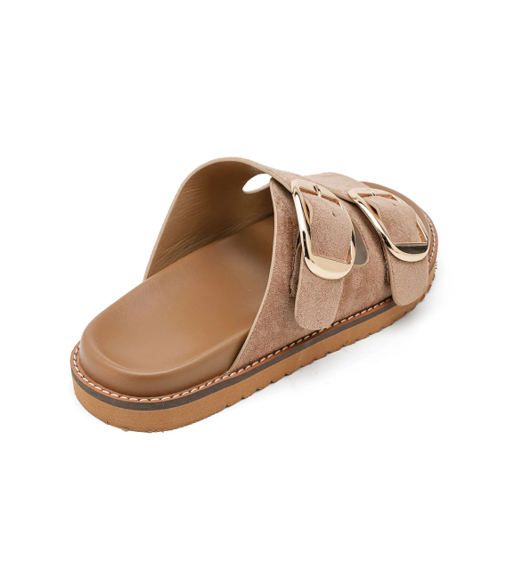 Women's brown slippers