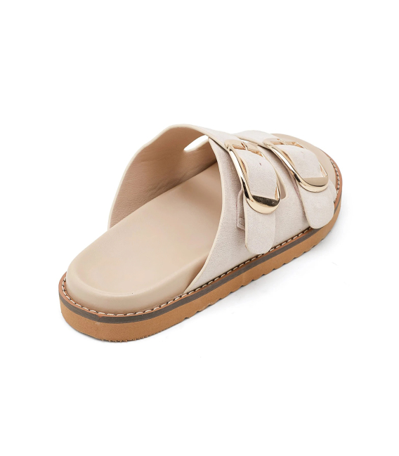 Women's beige slippers