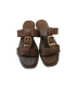 Brown modern flip-flops