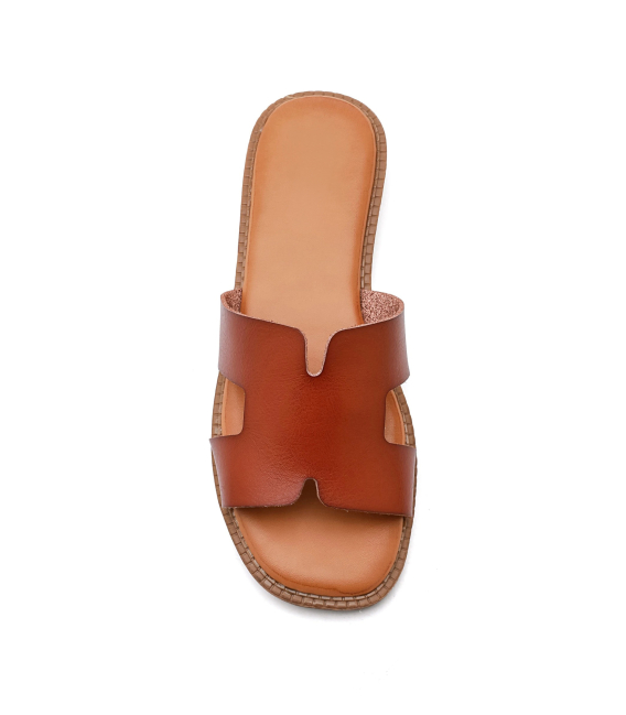 Comfortable elegant brown slippers