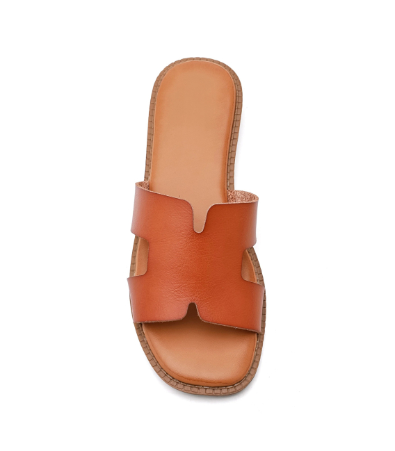 Comfortable elegant orange slippers