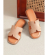 Comfortable elegant beige slippers