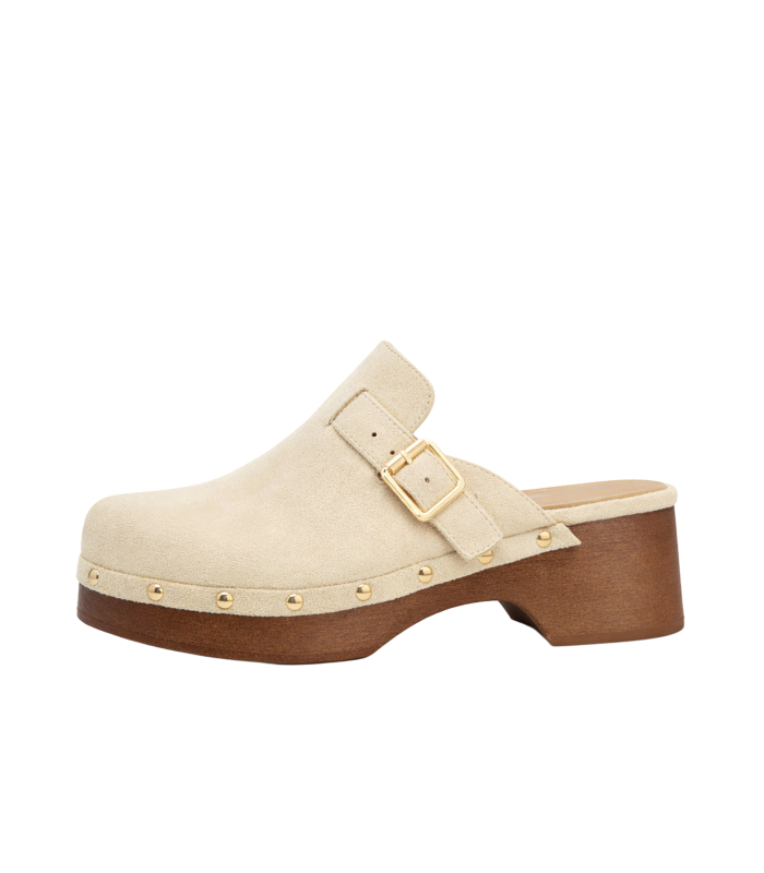 Beige women's slippers