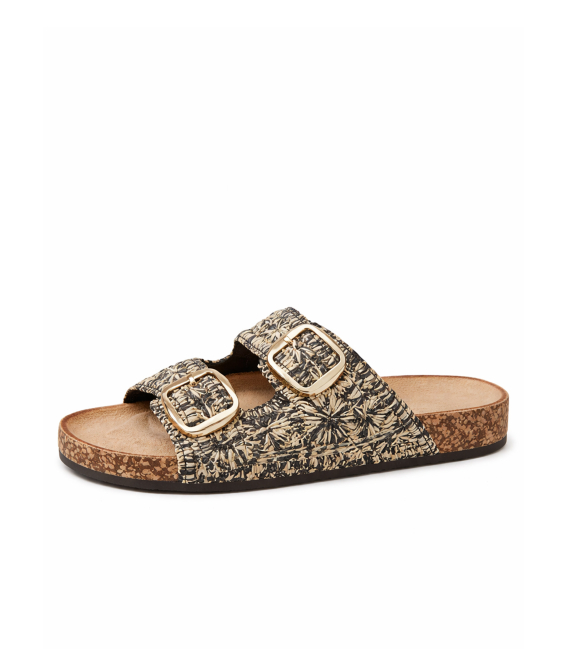 Black and white flip-flops