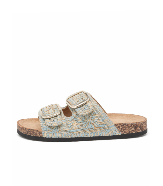 White and blue flip-flops