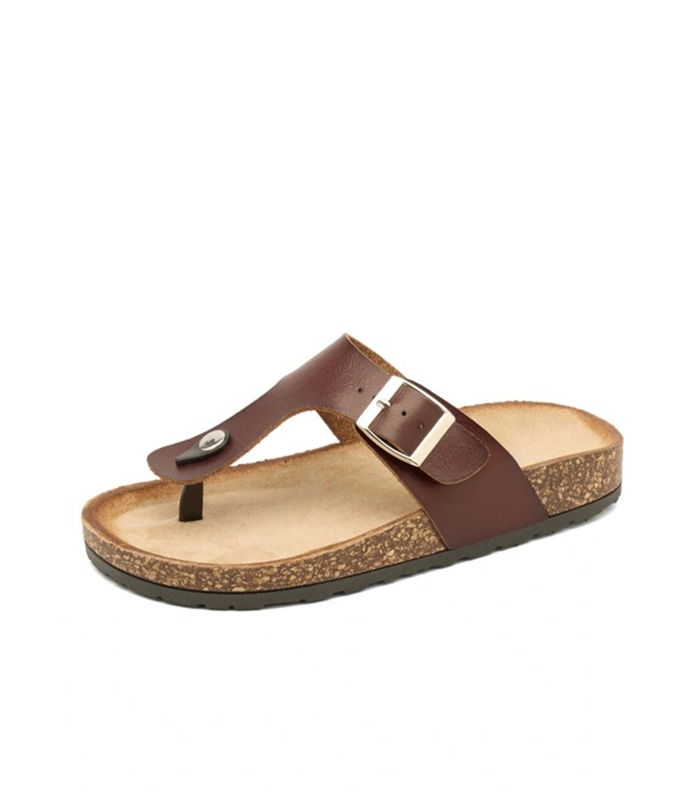 Women's sports brown flip-flops