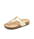  Women's sports gold flip-flops
