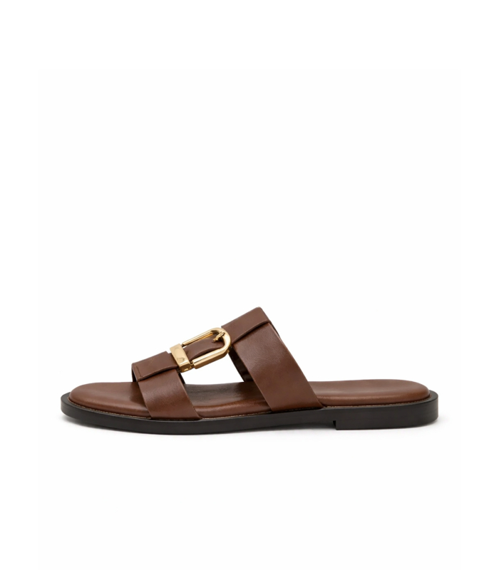 Brown modern flip-flops