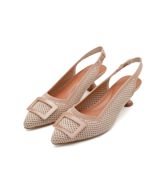 Women's perforated beige sandals