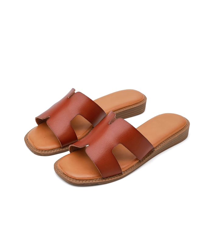Comfortable elegant brown slippers