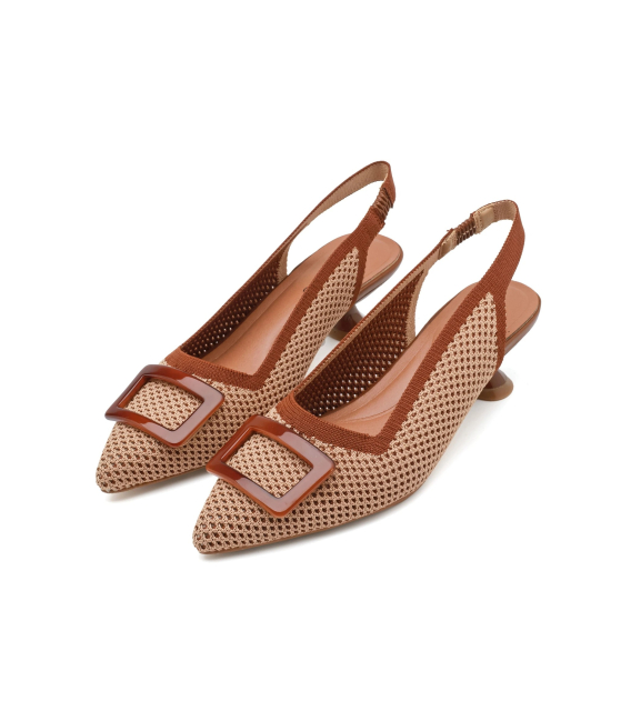 Women's perforated cinnamon sandals
