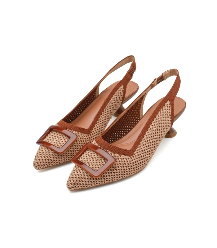Women's perforated cinnamon sandals