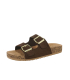 Women's brown flip-flops with buckles