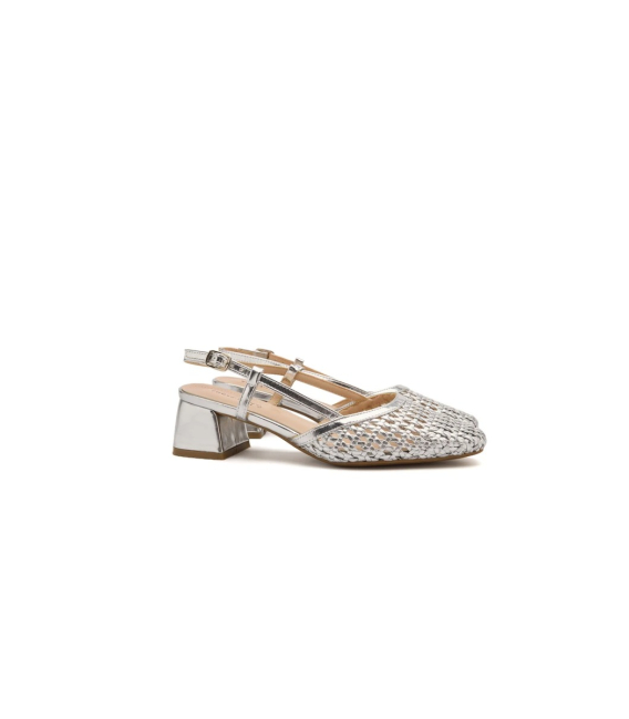 Women's modern silver sandals