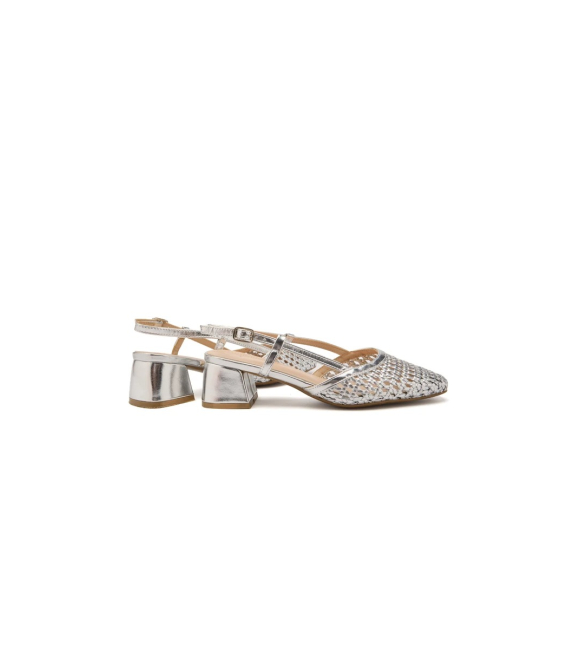 Women's modern silver sandals