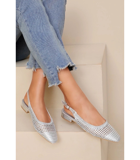 Silver summer sandals