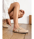 Women's closed beige slippers