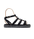 Black sandals with rhinestones