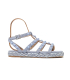 Blue sandals with rhinestones