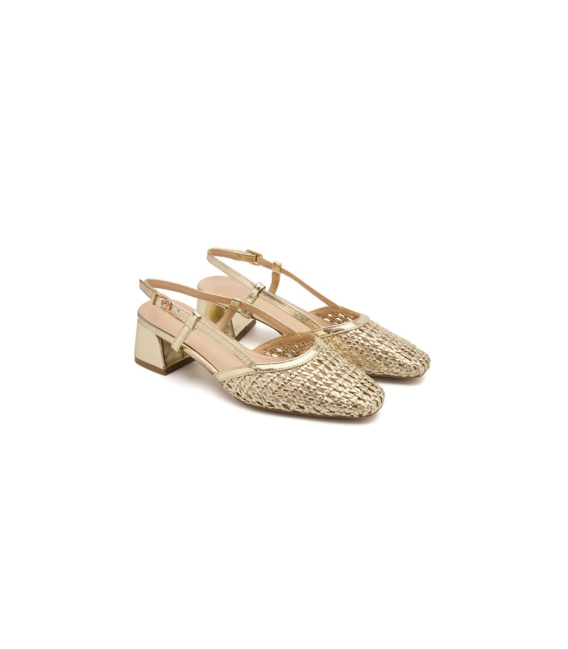 Women's modern gold sandals
