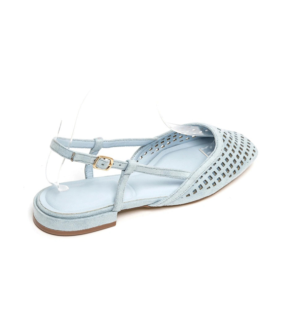 Low comfortable sandals blue