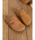 Women's closed cinnamon slippers