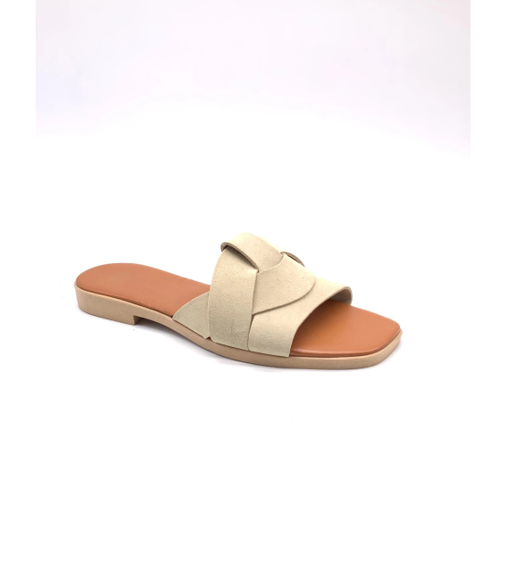 Modern comfortable beige slippers