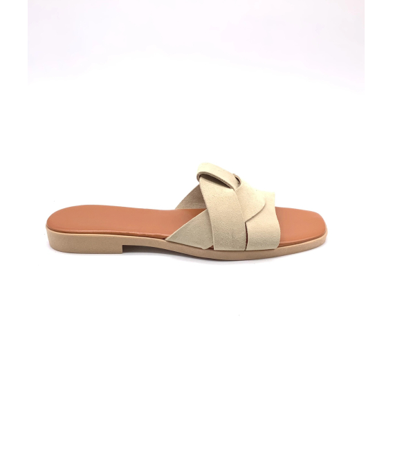 Modern comfortable beige slippers