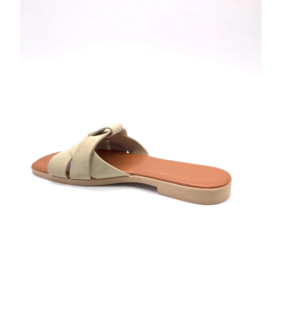 Modern comfortable beige slippers