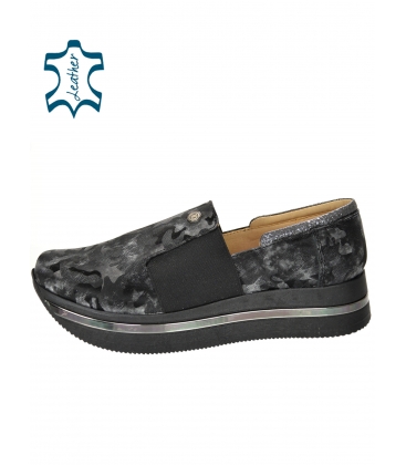 Black-grey camouflage sneakers on the KARLA sole DTE3064