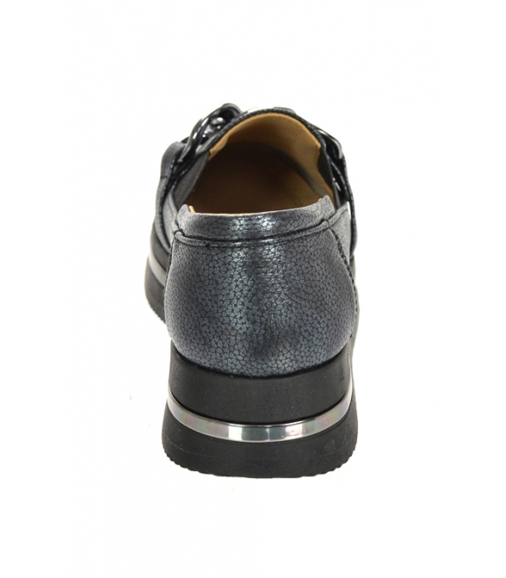 Dark grey sneakers with black decoration on the sole KARLA DTE3403 