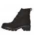 Black ankle boots made of sanding leather on a decorated sole 2252