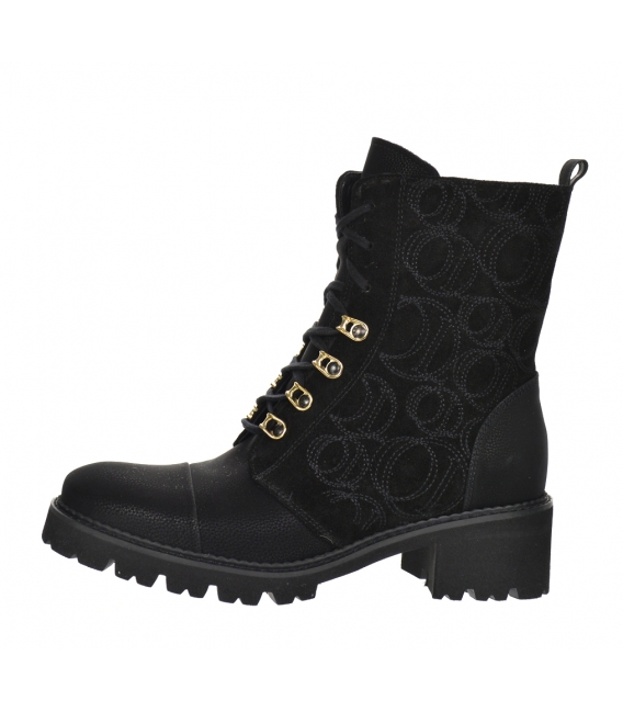 Black quilted ankle boots 2253