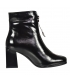 Black glossy ankle boots with zipper 2248 