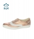 Metallic pink sneakers with white application 504