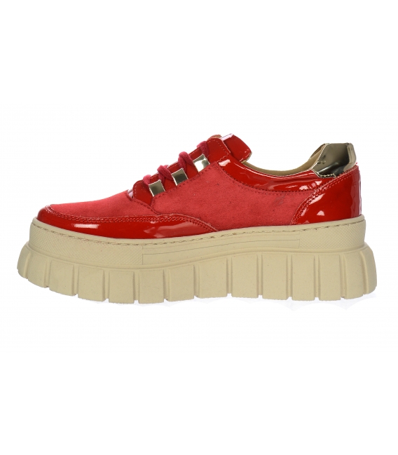 Red gold simple sneakers on the ZUMA DTE2118 sole